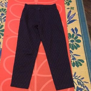 Orla Kiely + Regatta Size 4 XS Capri Pants Stem Pattern Navy NWT